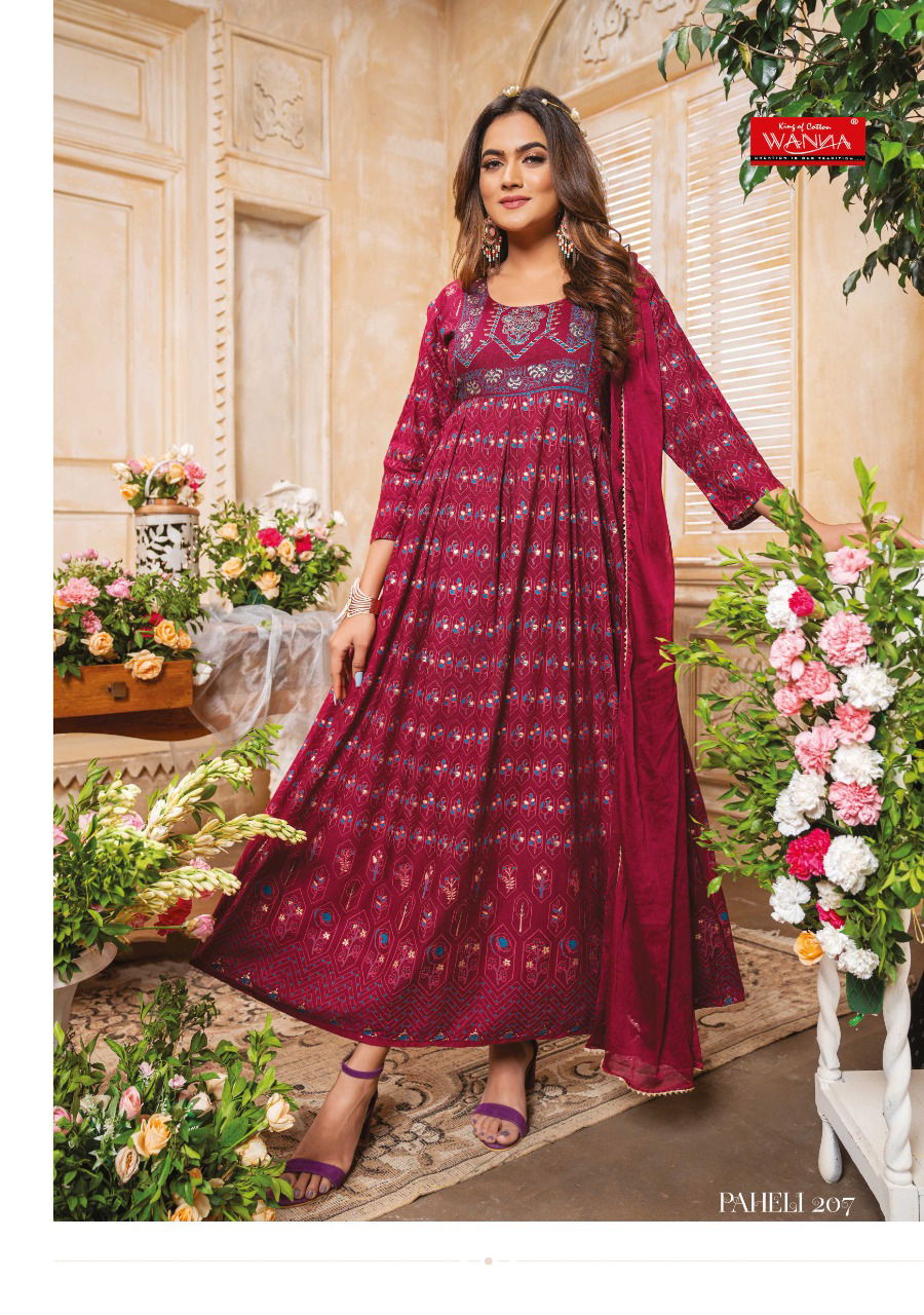 Wanna Paheli 2 Fancy Festive Wear Heavy Rayon Kurtis With Dupatta Collection